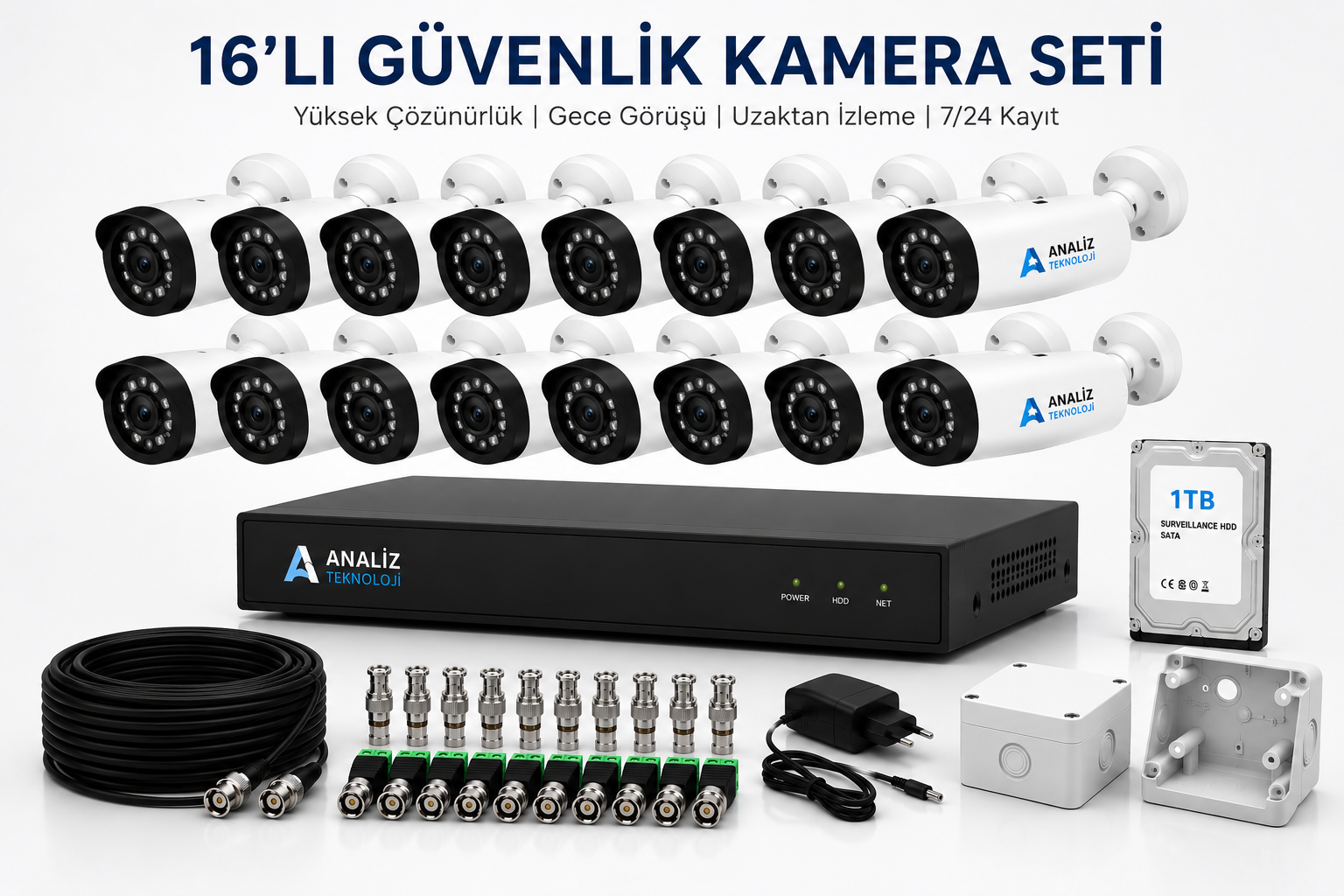 16'LI KAMERA SETİ